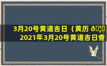 3月20号黄道吉日（黄历 🦁 2021年3月20号黄道吉日查询）